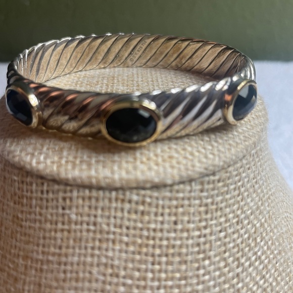 NWOT David Yurman Renaissance Onyx Albion Three Sculpted Bracelet - Picture 2 of 6